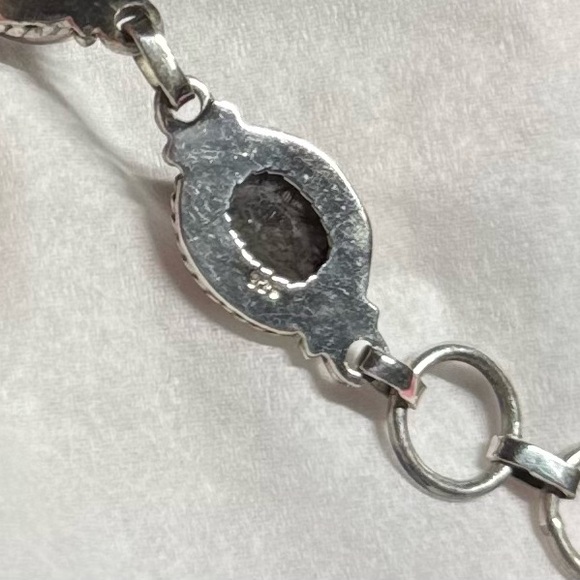 Natural Black Grey Needle RUTILE QUARTZ Sterling Silver 925 Bracelet New 7.5 - 8 - Picture 11 of 11